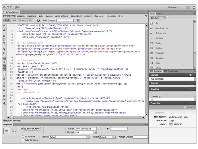 網頁設計軟體Dreamweaver13.1