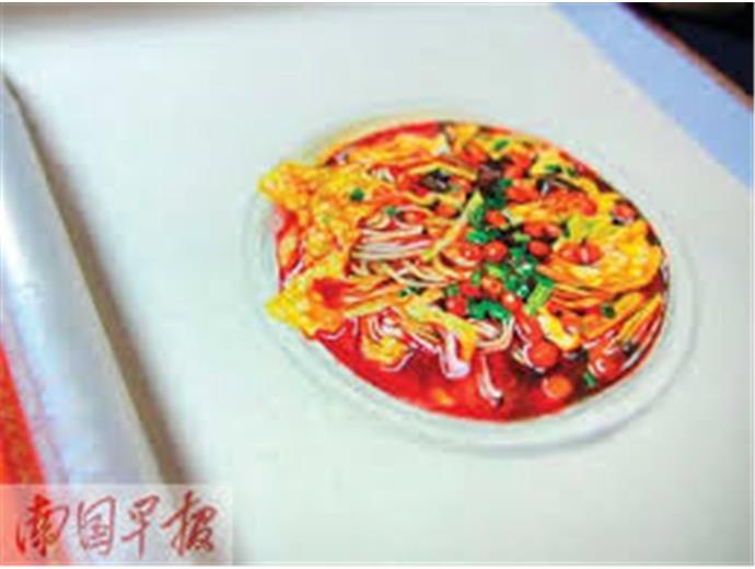 陸手繪美食畫家 將畫台灣小吃